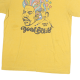 HOMAGE Mens Yellow Doc Ellis Graphic T-Shirt L Short Sleeve Crew Neck Retro