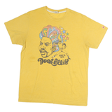 HOMAGE Mens Yellow Doc Ellis Graphic T-Shirt L Short Sleeve Crew Neck Retro