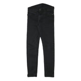 LEVI'S Mens Slim Black Denim Jeans W29 L29 Cotton Blend Zip Casual Stylish