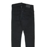 LEVI'S Mens Slim Black Denim Jeans W29 L29 Cotton Blend Zip Casual Stylish