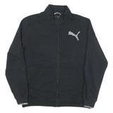 PUMA Mens Black Zip Up Cotton Blend Jacket XL Sports Casual Athleticwear