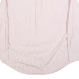 NAUTICA Mens Pink & White Check Shirt L Cotton Blend Button-Down Sleeve