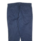TOMMY HILFIGER Mens Cotton Blend Navy Blue Regular Straight Trousers W36 L30