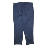 TOMMY HILFIGER Mens Cotton Blend Navy Blue Regular Straight Trousers W36 L30