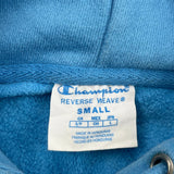 Reverse Weave Champion Hoodie - Small Blue Cotton