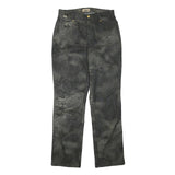 ASCANI Womens Polyester Blend Black Grey Regular Fit Straight Leg Trousers W29