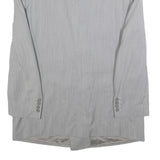 CERRUTI Mens Grey Wool Double Breasted Jacket L Woven Classic Button Closure