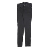 LEVI'S 711 Womens Jeans Black Slim Skinny Denim W25 L32 Stylish Comfort