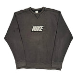 Nike Spellout Long Sleeve T-Shirt - Large Black Cotton