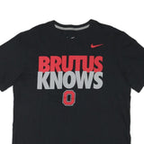 NIKE Mens Black Brutus Knows Graphic T-Shirt L Short Sleeve Crew Neck