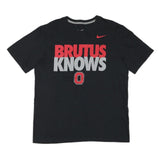 NIKE Mens Black Brutus Knows Graphic T-Shirt L Short Sleeve Crew Neck