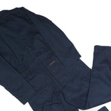 SCHMIDT WORKWEAR Mens Navy Blue Regular Fit Polyester Blend Dungarees M W36 L29