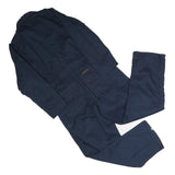 SCHMIDT WORKWEAR Mens Navy Blue Regular Fit Polyester Blend Dungarees M W36 L29