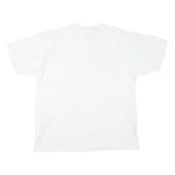 ONEITA Mens White Car Graphic T-Shirt XL Short Sleeve Crew Neck Cotton Blend