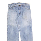 DICKIES Mens Blue Regular Straight Denim Light W33 L30 Cotton Blend Zip Jeans