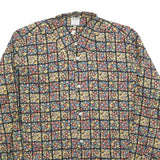 TREMOLA Mens Black Floral Check Shirt S Cotton Blend Stylish Patterned