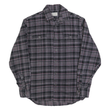 JACHS Mens Grey & Black Check Shirt M Cotton Blend Casual Long Sleeve Button
