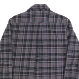 JACHS Mens Grey & Black Check Shirt M Cotton Blend Casual Long Sleeve Button