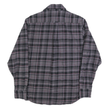 JACHS Mens Grey & Black Check Shirt M Cotton Blend Casual Long Sleeve Button