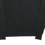 ARMANI EXCHANGE Womens Black Plain Crew Neck Basic Knit Jumper M Slim