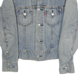 LEVI'S Mens Blue Cotton Denim Jacket S Classic Button Closure Western