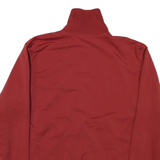 CARHARTT Mens Red Workwear Jacket S Polyester Blend Plain Zip Stand-Up Collar
