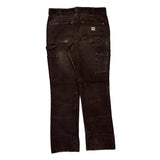 Carhartt Double Knee Carpenter Pants - 33W 31L Brown Cotton