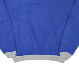 Womens Blue & Red Sweatshirt Round Neck L Colourblock Polyester Blend Casual