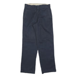 DICKIES Mens Regular Fit Navy Blue Cotton Blend Zip Trousers W28 L29 Workwear
