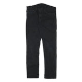 LEVI'S Mens Black Regular Fit Skinny Denim Jeans W34 L32 Classic Zip Closure