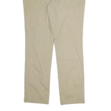 NAUTICA Womens Cotton Blend Beige Regular Fit Straight Leg Trousers W36 L32