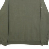 NIKE Womens Green 1/4 Zip S Sweatshirt Cotton Blend Casual Pullover