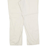 STEFANEL Womens Cotton Blend White Regular Straight Trousers W34 L28 Zip Closure