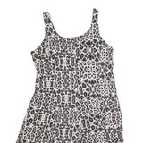 DOLCE & GABBANA Womens Beige & Black Leopard Print Cotton Blend Tank Dress 3XL