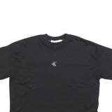 CALVIN KLEIN JEANS Womens Black Graphic T-Shirt S Short Sleeve Crew Neck Logo