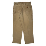 Carhartt Double Knee Carpenter Pants - 34W 32L Khaki Cotton