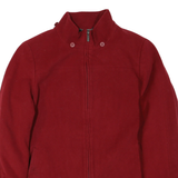 CALVIN KLEIN Womens Red Cotton Blend Zip Jacket XL Plain Stylish Casual