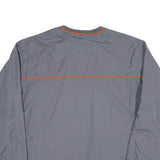 STARTER Mens Grey & Orange V-Neck Sweatshirt L Lightweight Polyester Blend