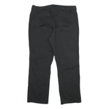 LEE Womens Black Classic Fit Straight Cotton Blend Trousers W36 L30