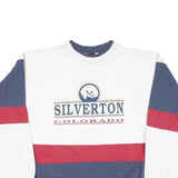SUN Mens Grey Blue & Red Silverton Colorado Crew Neck L Sweatshirt Cotton Blend