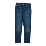 501 Levis Skinny Jeans - 28W UK 8 Blue Cotton