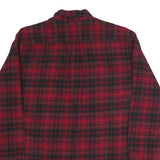 JACHS Mens Red & Black Check Shirt Long Sleeve Cotton Blend L Casual Button