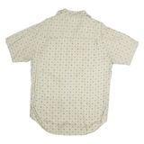 JOHN HENRY Mens Beige Pattern Shirt M Cotton Short Sleeve Casual Summer