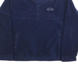 LA LOVING Mens Navy Blue Sports Gear Zip Jacket L Polyester Plain Casual