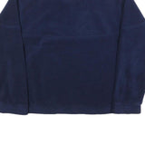 LA LOVING Mens Navy Blue Sports Gear Zip Jacket L Polyester Plain Casual