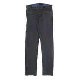 LEVI'S 502 Boys Jeans Black Slim Skinny Denim Medium W28 L30 Zip Cotton Blend