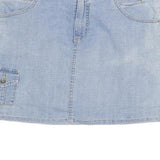 GLORIA VANDERBILT Womens Blue Denim Mini Skirt Cotton Blend Cargo XL Button