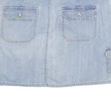 GLORIA VANDERBILT Womens Blue Denim Mini Skirt Cotton Blend Cargo XL Button