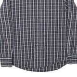 TOMMY HILFIGER Mens Blue Check Shirt M Button Down Collar Long Sleeve Cotton