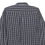 TOMMY HILFIGER Mens Blue Check Shirt M Button Down Collar Long Sleeve Cotton